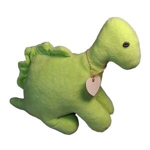 Vintage Style Green Dinosaur Weighted Plush Doorstop Nursery Decor Brontosaurus